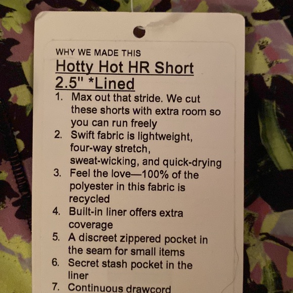 Lululemon Hotty Hot HR shorts Size 6 - Picture 7 of 8